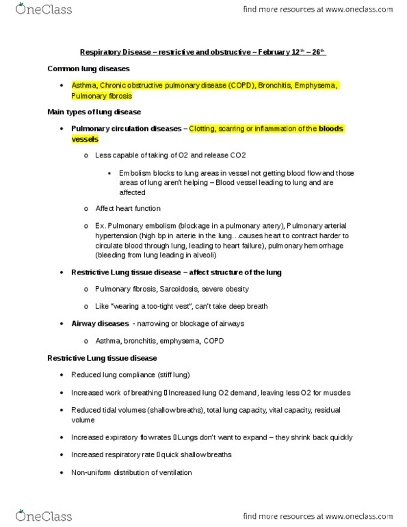 KINE 1020 Lecture : Respiratory Disease Feb 12th - 26th.docx thumbnail