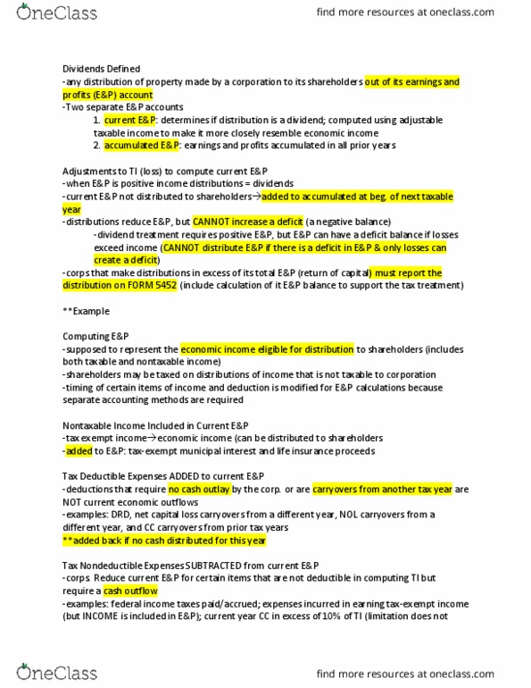 ACC 410 Chapter Notes - Chapter 18: Life Insurance, Stock Split, Common Stock thumbnail