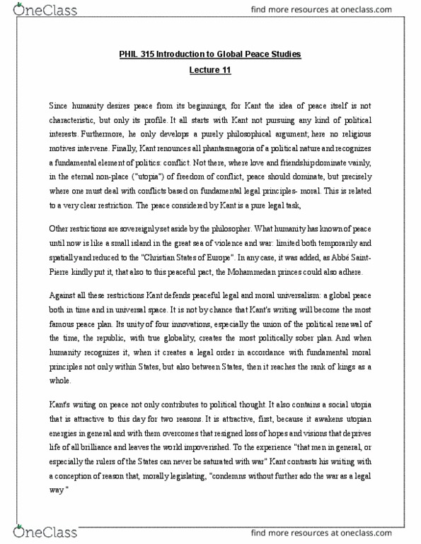 PHIL 315 Lecture Notes - Lecture 11: Phantasmagoria, Moral Universalism, Utopia thumbnail
