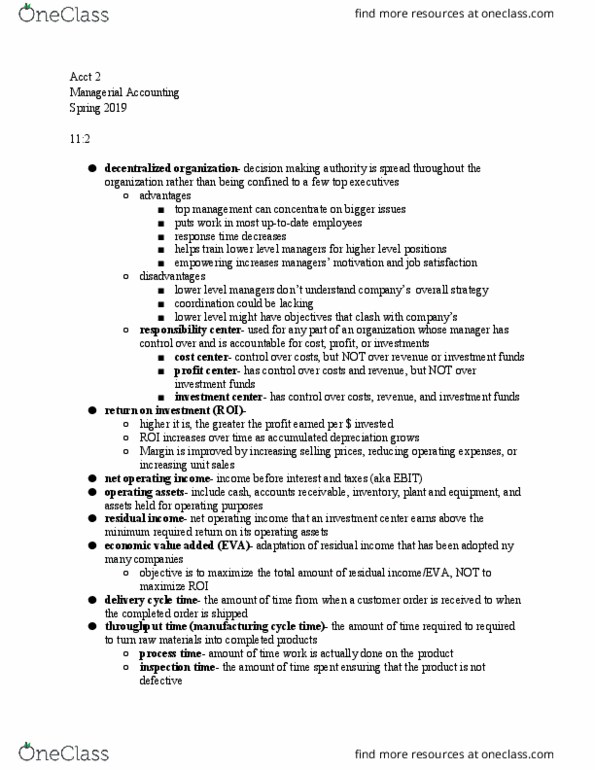 ACCT 002 Lecture Notes - Lecture 22: Accounts Receivable, Sunk Costs, Uptodate thumbnail