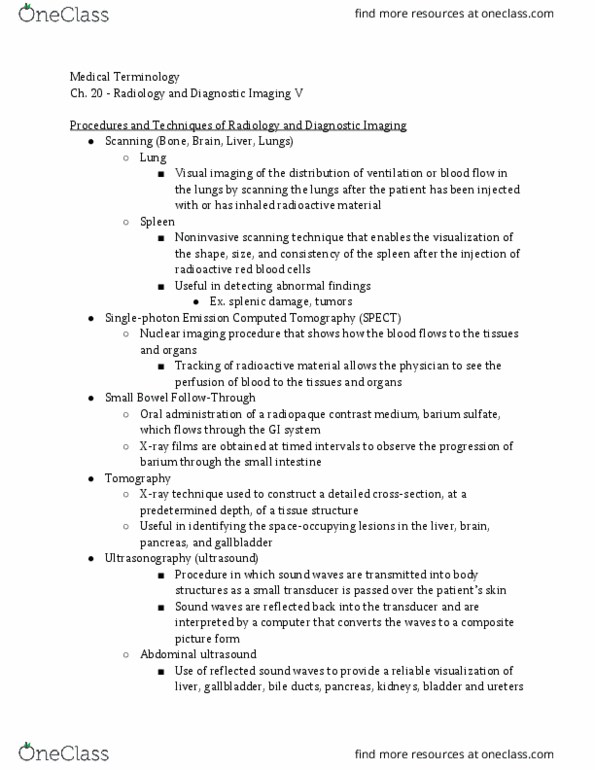 BIOL 212 Lecture Notes - Lecture 20: Radiodensity, Medical Ultrasound, Ectopic Pregnancy thumbnail
