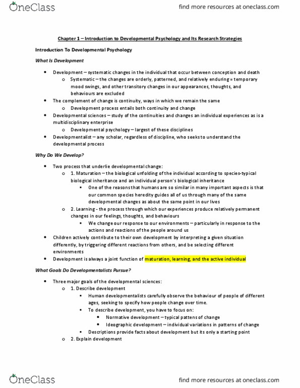 PS275 Chapter Notes - Chapter 1: Heredity, Informed Consent, E.G. Time thumbnail