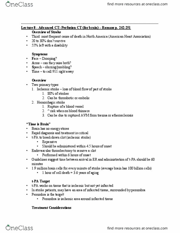 MEDRADSC 3DA3 Lecture Notes - Lecture 8: Single-Photon Emission Computed Tomography, Vasodilation, Frontal Lobe thumbnail