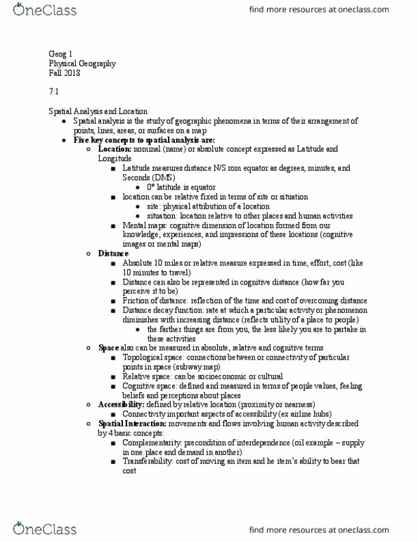 GEOG 001 Lecture Notes - Lecture 13: Railways Act 1921, Topological Space, Irredentism thumbnail