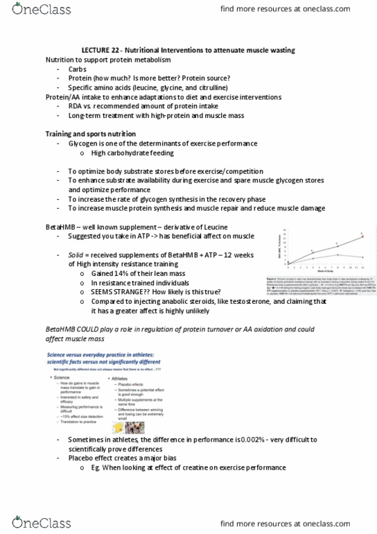 PHYS30005 Lecture Notes - Lecture 22: Citrulline, Leucine, Strength Training thumbnail