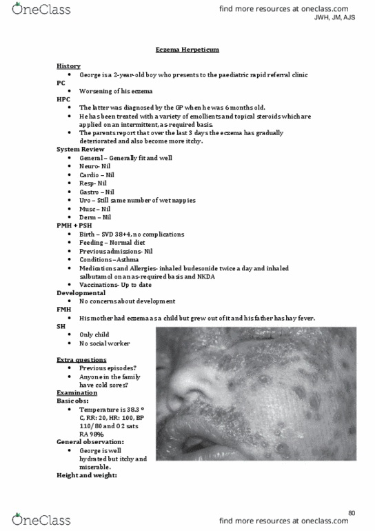 PSYCH 2AP3 Lecture Notes - Lecture 8: Blood Culture, Lymphadenopathy, Herpes Labialis thumbnail