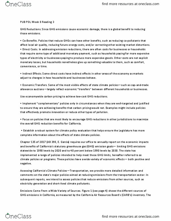 ENVIRON 157 Chapter Notes - Chapter N/A: Diesel Fuel, Emission Intensity, Renewable Portfolio Standard thumbnail