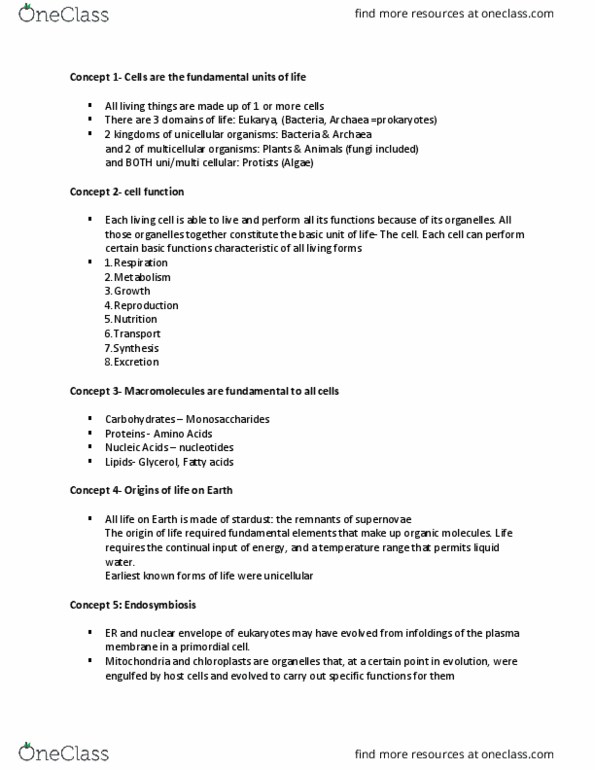 MICR 2420 Lecture Notes - Lecture 1: Oswald Avery, Mitochondrion, Optical Microscope thumbnail