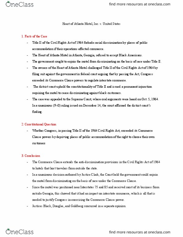 POS2041 Lecture Notes - Lecture 32: Commerce Clause, Civil Rights Act Of 1964 thumbnail