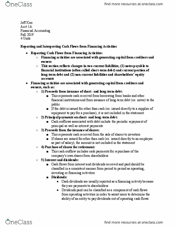 ACCT 1A Lecture Notes - Lecture 32: Current Liability, Promissory Note, Retained Earnings thumbnail