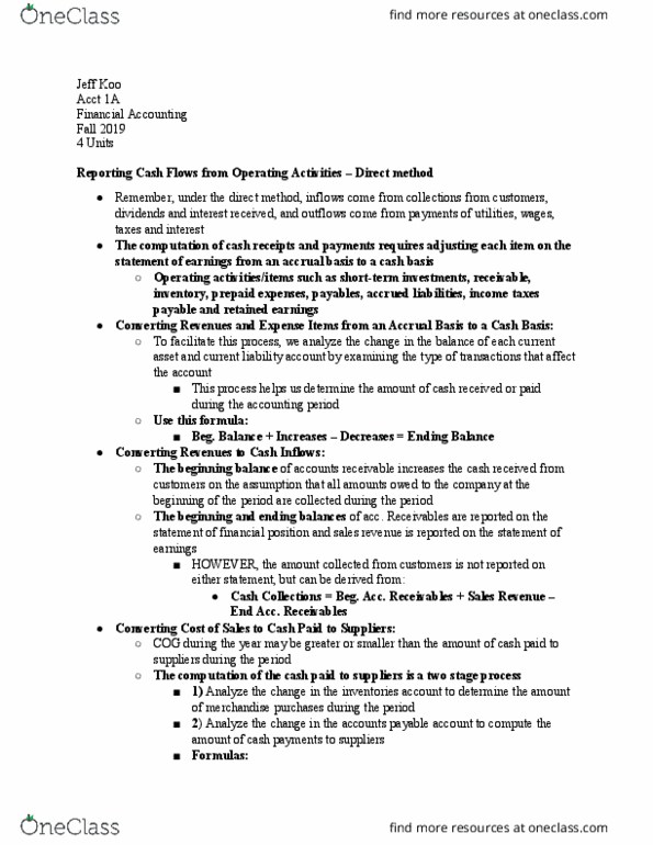 ACCT 1A Chapter Notes - Chapter 5: Current Asset, Accounts Payable, Retained Earnings thumbnail