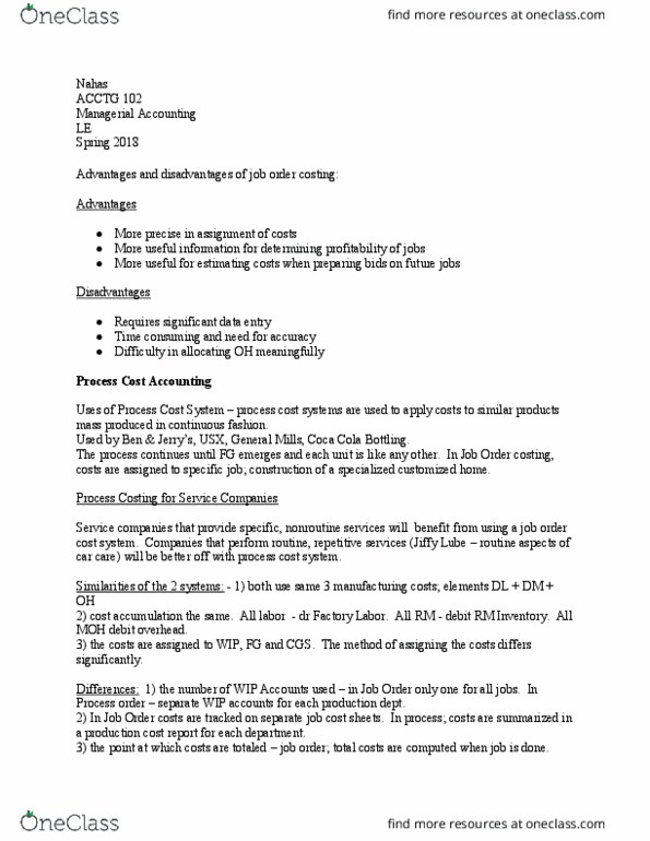ACCTG 102 Lecture Notes - Lecture 6: Jiffy Lube, U.S. Steel thumbnail