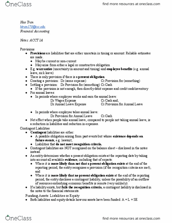 ACCT 1A Lecture Notes - Lecture 7: Contingent Liability, Financial Statement thumbnail