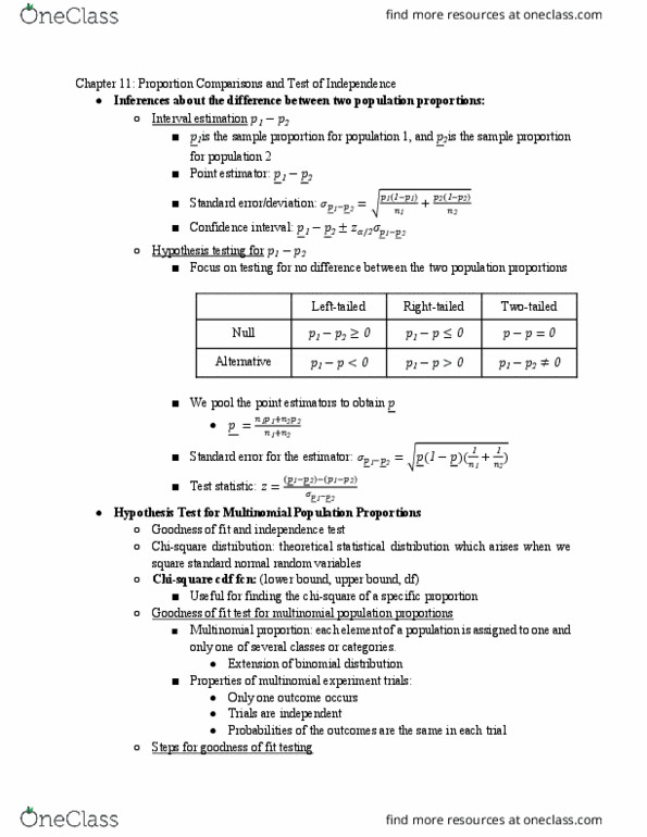 ACMS10145 Lecture Notes - Lecture 13: Interval Estimation, Binomial Distribution, Standard Error thumbnail