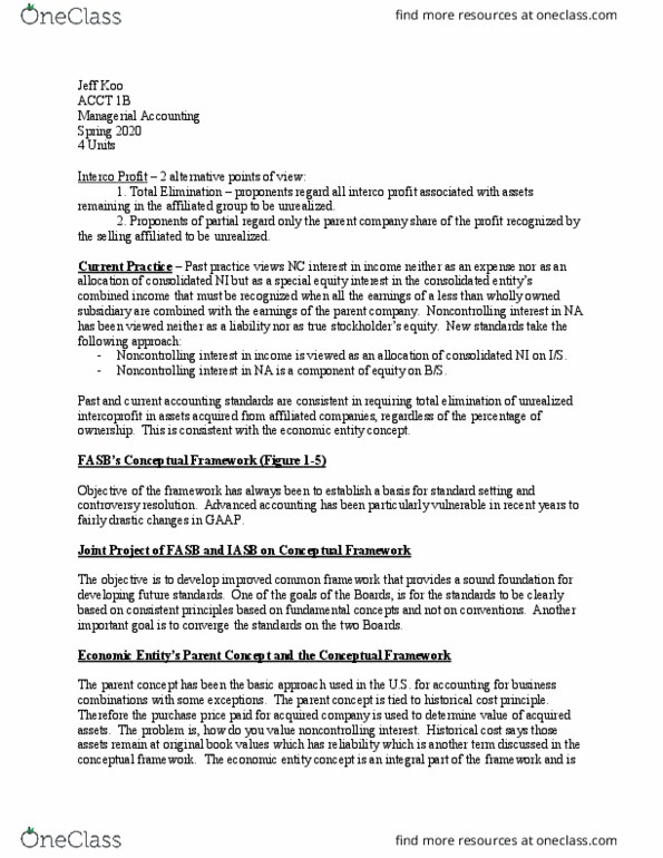 ACCT 1B Lecture Notes - Lecture 24: Professional Wrestling Double-Team Maneuvers, Historical Cost, Generally Accepted Accounting Principles (United States) thumbnail