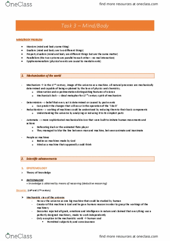 A S L 3 Lecture Notes - Lecture 4: Mental Substance, Empirical Psychology, Philosophical Explanations thumbnail