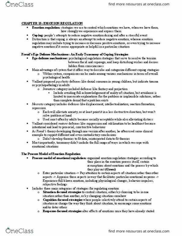 PSYC 351 Chapter Notes - Chapter 15: Reaction Formation, Psychopathology, Attentional Control thumbnail