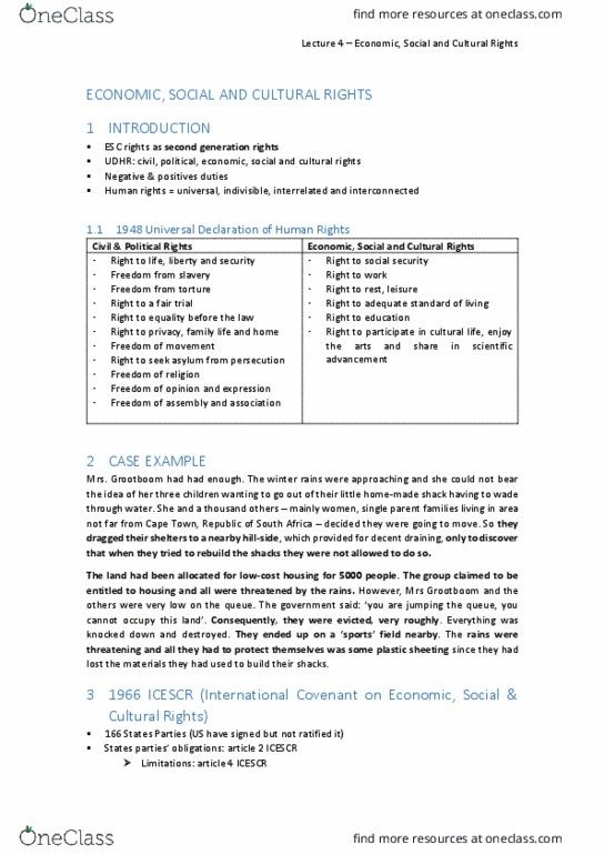 DANCEST 805 Lecture Notes - Lecture 7: Universal Declaration Of Human Rights, National Human Rights Institution, United Nations Economic And Social Council thumbnail
