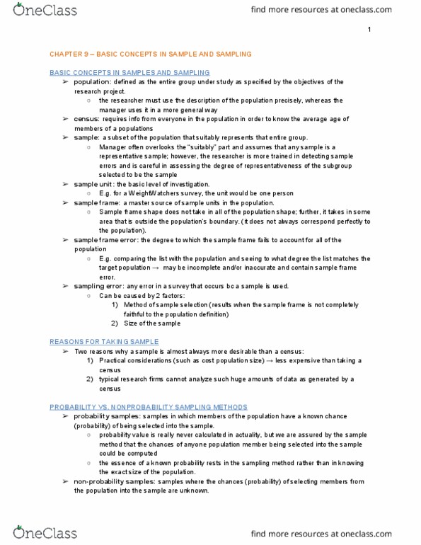 MKT 500 Chapter Notes - Chapter 9-16: Central Limit Theorem, Institute For Operations Research And The Management Sciences, Asymptotic Curve thumbnail