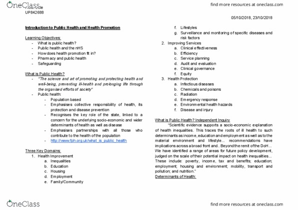 DANC 010AD Lecture Notes - Lecture 8: Sexually Transmitted Infection, Infant Mortality, Environmental Health thumbnail