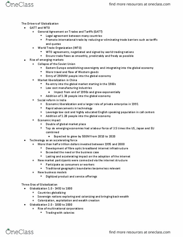 AFM333 Chapter Notes - Chapter 1: General Agreement On Tariffs And Trade, Economic Liberalization, Dot-Com Bubble thumbnail