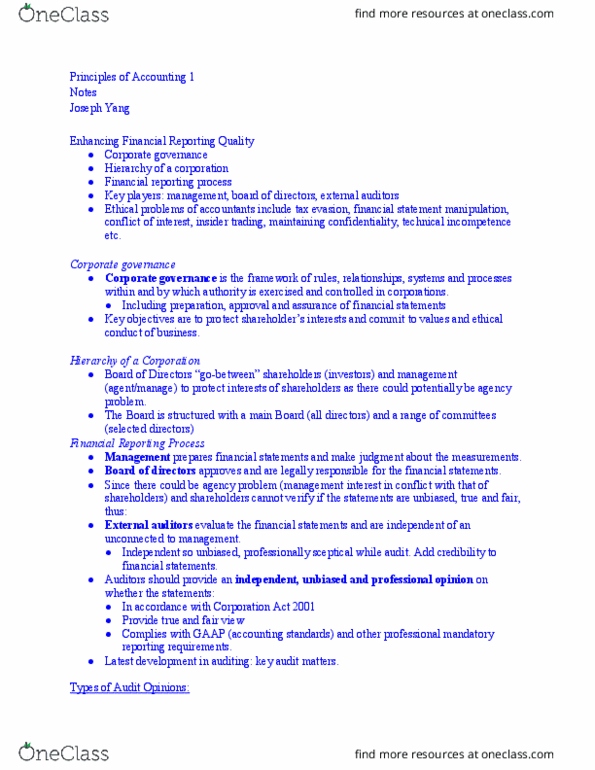 ACC-1A Lecture Notes - Lecture 13: Sustainability Reporting, Natural Capital, Financial Statement thumbnail