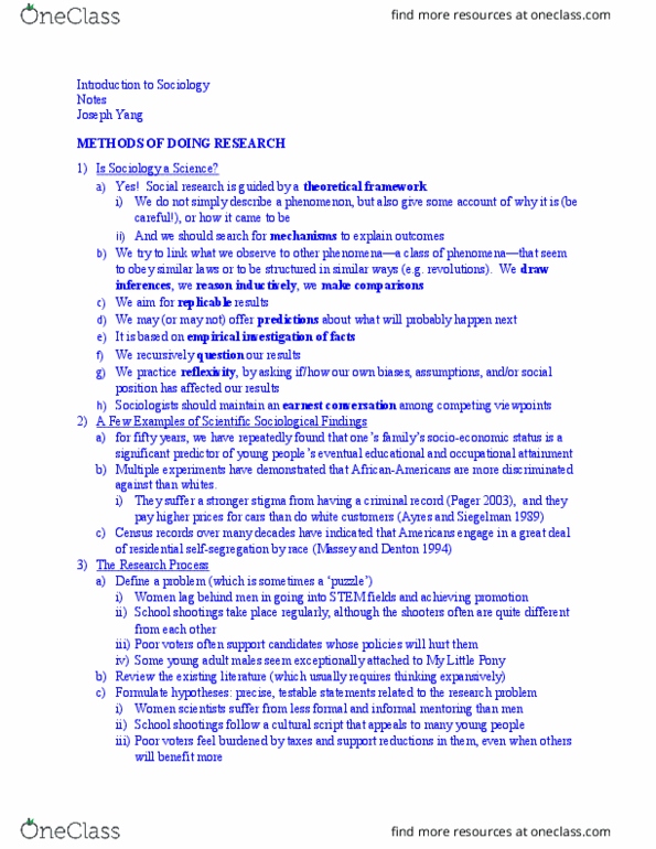 SOC-1 Lecture Notes - Lecture 25: Dependent And Independent Variables, Scientific Writing, Logical Reasoning thumbnail