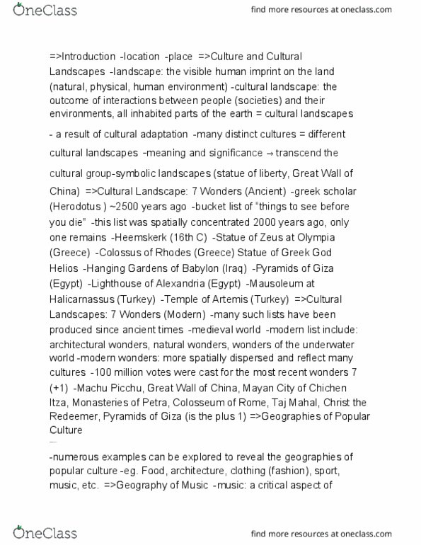 GEOG 1HA3 Lecture Notes - Lecture 14: Chichen Itza, Machu Picchu, Human Imprint thumbnail
