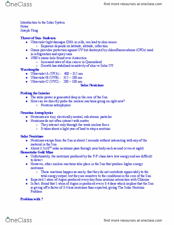 AST-1A Lecture Notes - Lecture 11: Homestake Mine (South Dakota), Photosphere, Solar Flare thumbnail