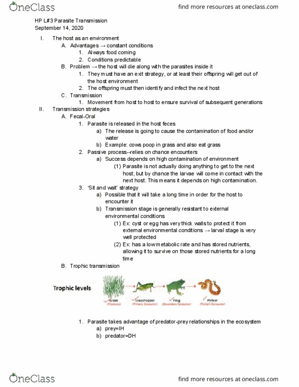 01:146:328 Lecture Notes - Lecture 4: Trichomonadida, Fetus, Toxoplasma Gondii thumbnail