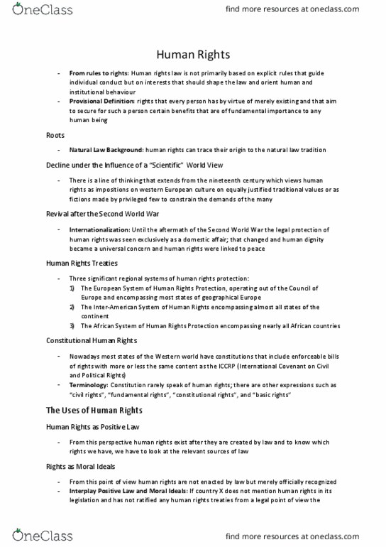 REGNRSG 105 Lecture Notes - Lecture 15: Soft Law, United Nations Human Rights Council, Equality Of Outcome thumbnail