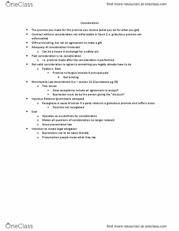 COMMERCE 4SD3 Lecture Notes - Lecture 3: Safety Pin, Estoppel thumbnail