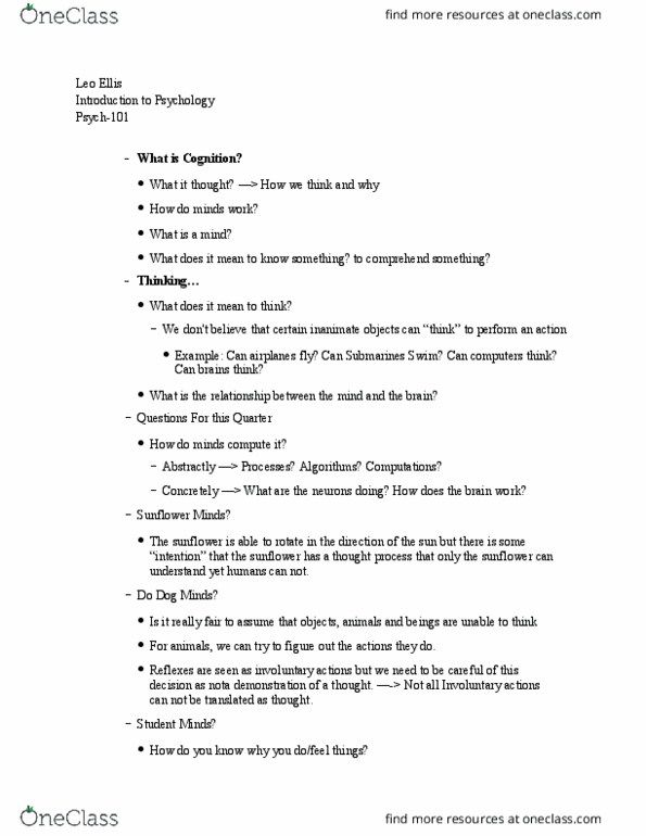 PSYCH-101 Chapter Notes - Chapter 1: None Of The Above, Interactive Proof System, Turing Test thumbnail