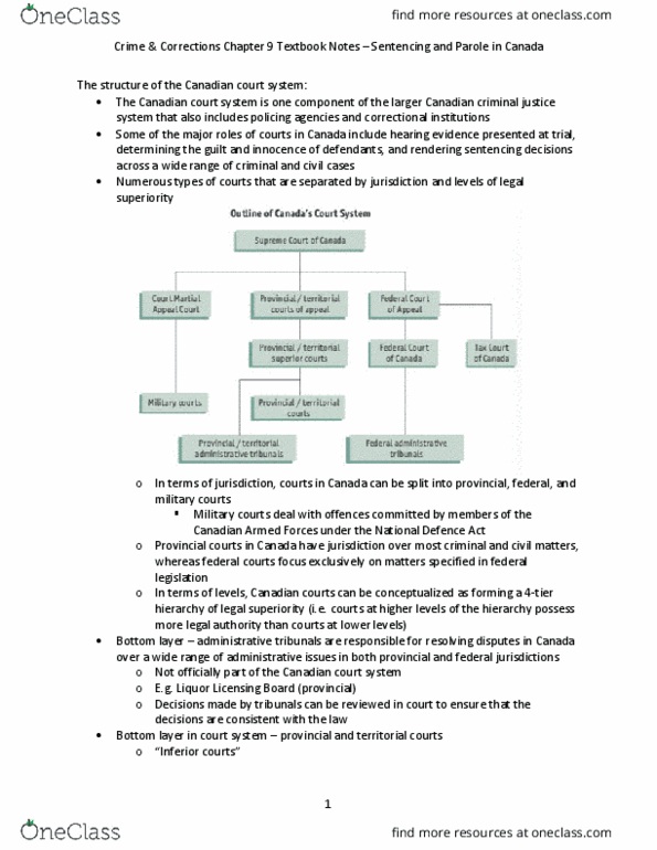 Psychology 2032A/B Chapter Notes - Chapter 9: National Defence Act, United States Territorial Court, Service Canada thumbnail