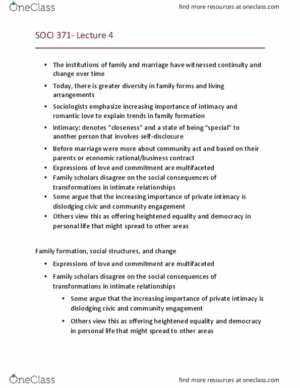 SOCI 371 Lecture Notes - Lecture 4: Sexual Script Theory, Social Exchange Theory, Cybersex thumbnail