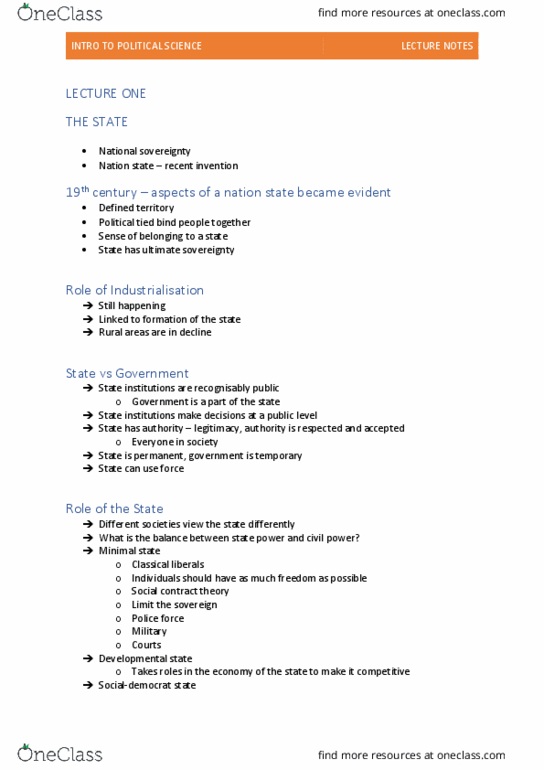 ACCTG 1 Lecture Notes - Lecture 27: Westphalian Sovereignty, Social Contract, Limited Government thumbnail