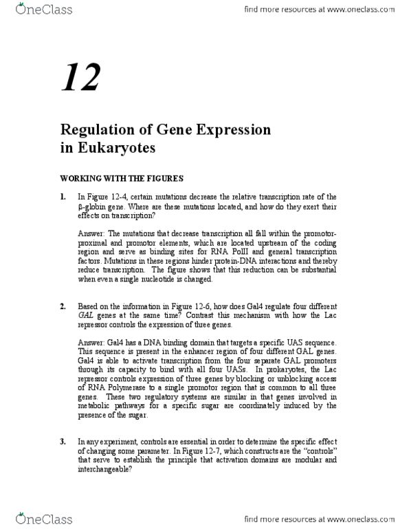 BISC 202 Chapter Notes -Histone Code, Repressor, Chromatin thumbnail