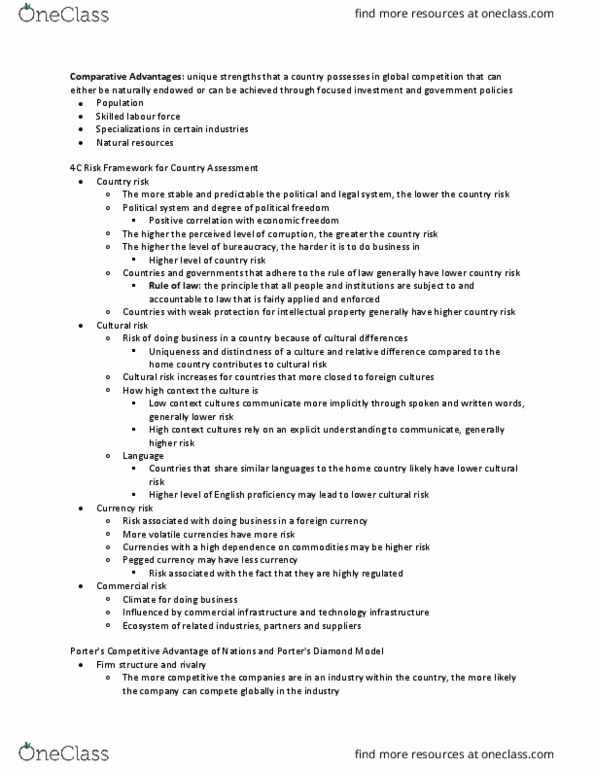 AFM333 Chapter Notes - Chapter 4: Country Risk, Foreign Exchange Risk thumbnail