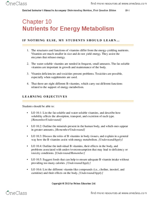 KINE 4020 Chapter Notes - Chapter 10: Vitamin B6, Iodised Salt, Tetrahydrofolic Acid thumbnail