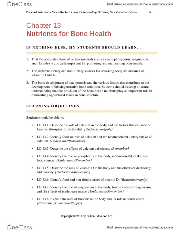 KINE 4020 Chapter Notes - Chapter 13: Vitamin D Deficiency, Academy Of Nutrition And Dietetics, Carotenoid thumbnail