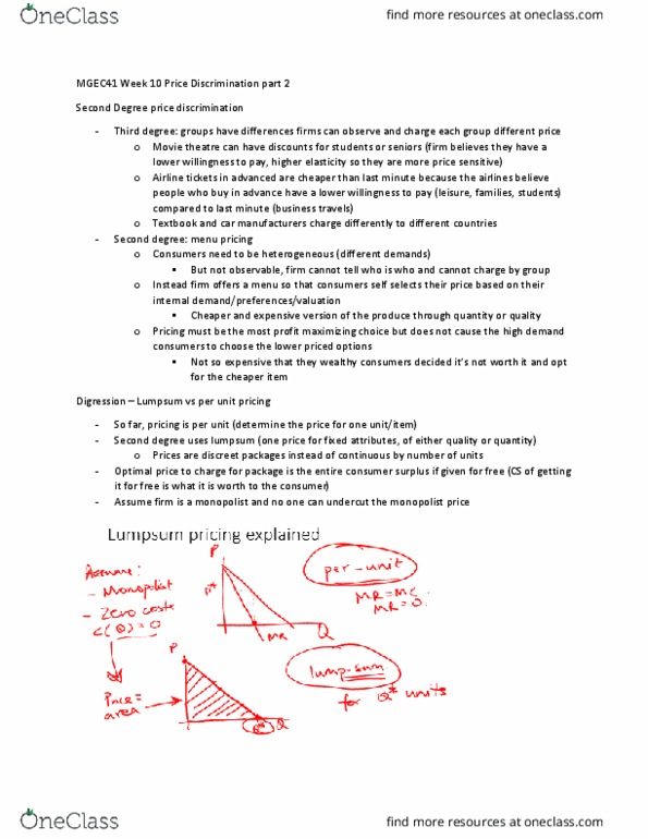 MGEC41H3 Lecture Notes - Lecture 8: Movie Theater, Economy Class, Demand Curve thumbnail