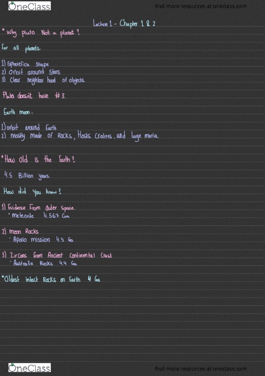 GEO 303 Lecture Notes - Lecture 1: Volatiles, Magnesium, Chondrite thumbnail
