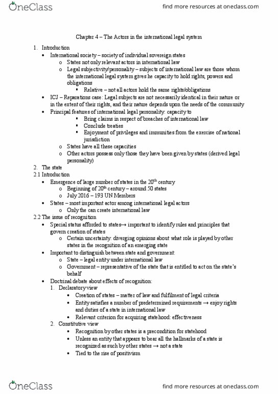 ENG ELC 220 Lecture Notes - Lecture 15: Legal Personality, Genocide Convention, United Nations Human Rights Council thumbnail