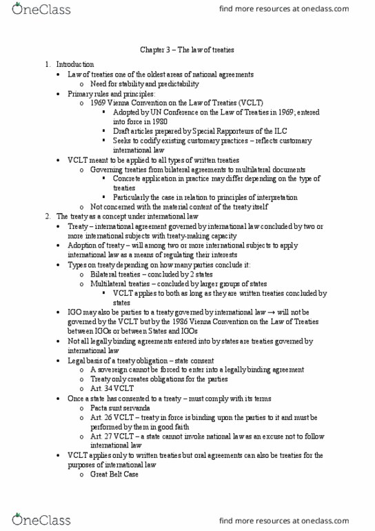 ENG ELC 220 Lecture Notes - Lecture 11: Pacta Sunt Servanda, Contract, Multilateral Treaty thumbnail