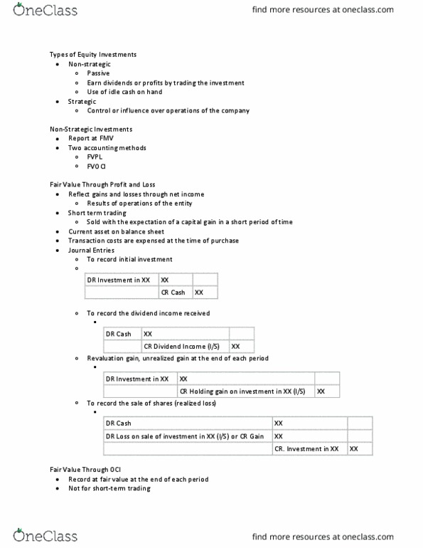 AFM491 Lecture Notes - Lecture 2: Equity Method, Current Asset, Fixed Income thumbnail