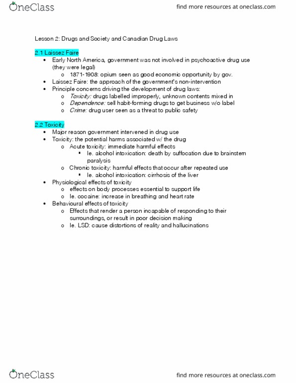 PS268 Lecture Notes - Lecture 2: Chronic Toxicity, Pharmacovigilance, Cirrhosis thumbnail