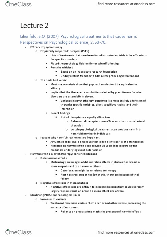 A S L 3 Lecture Notes - Lecture 6: Revised Version, Psychogenic Amnesia, Malingering thumbnail