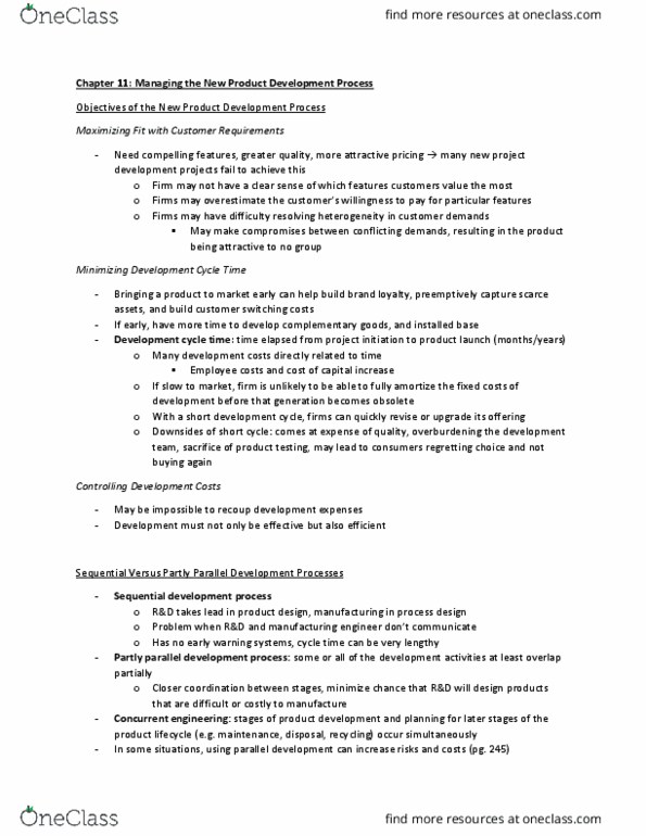 MARKET 1 Lecture Notes - Lecture 4: Quality Function Deployment, Complementary Good, Customer Switching thumbnail