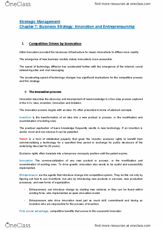 A S L 3 Lecture Notes - Lecture 18: Strategic Management, Long Tail, Geoffrey Moore thumbnail