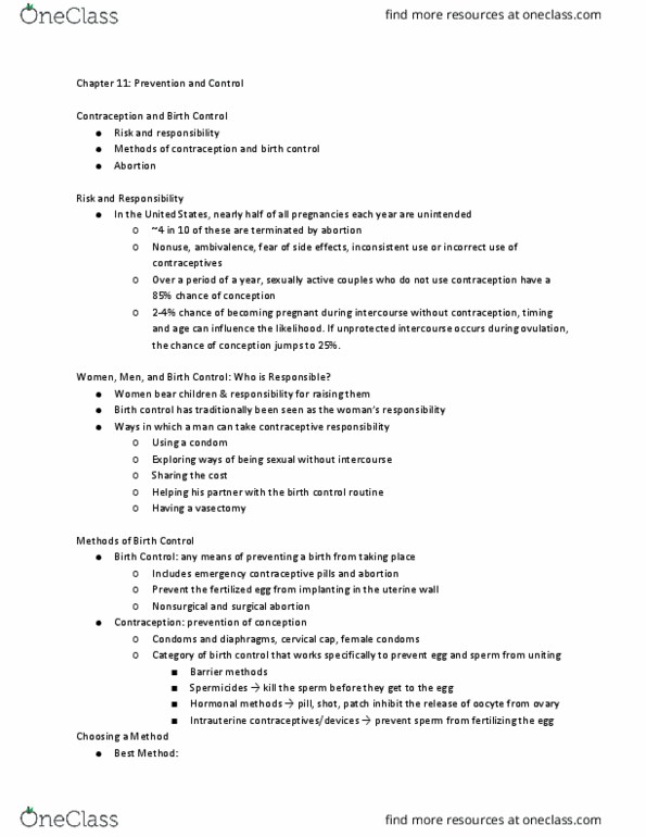 CHLH 206 Lecture Notes - Lecture 3: Zygote, Assisted Reproductive Technology, Analgesic thumbnail